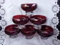 6 винтидж купички рубинени - нови !, снимка 1