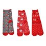 3 чифта Happy Коледни чорапи с Дядо Коледа и еленчета, 23-38н