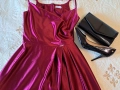 Рокля в бордо/обувки/чанта, снимка 3