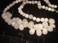 АРТ КОЛИЕ от МЛЕЧЕН БЯЛ КВАРЦ ПОЛУСКЪПОЦЕНЕН КАМЪК РЪЧНО НАНИЗАНО 16561, снимка 16