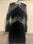 Уникална черна къса рокля с кадифе и дантела, снимка 1 - Рокли - 42864886