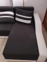 Неизползван, кожено-текстилен, разтегателен диван, снимка 2