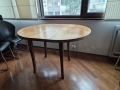 кръгла разтегателна маса масив 90 см, снимка 3