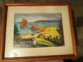 Картина сух пастел 1991 г с подпис на художника, снимка 4