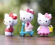 6 бр малки Hello Kitty Коте Кити Пластмасови PVC сет фигурки играчки за торта украса играчка фигурка, снимка 2