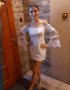 Уникална бяла дантелена рокля , снимка 8