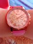 НОВО! Много красив дамски часовник в розов цвят 