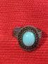 18-19 ВЕК ВЪЗРОЖДЕНСКИ СРЕБЪРЕН ТЮРКОАЗЕН ПРЪСТЕН МАЙСТОРСКА КУЮМДЖИЙСКА ИЗРАБОТКА 8351, снимка 5