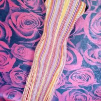 Цветна кенарена дълга рокля S/M, снимка 3 - Рокли - 37895960