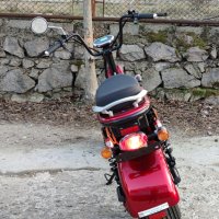 Електрически скутер Чопър HR8-1 1500В 12A/h червен металик, снимка 9 - Мотоциклети и мототехника - 44173908