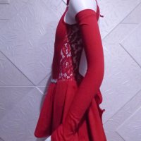 Червена детска рокля за спортни танци, снимка 8 - Детски рокли и поли - 42805665