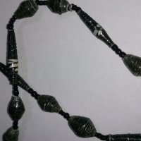 Стилен гердан каталин наниз черен - 8798, снимка 3 - Колиета, медальони, синджири - 29166047