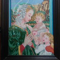 Гоблен "Богородица с младенца", снимка 3 - Гоблени - 31897304