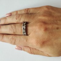 Сребърен пръстен с цирконий - 925 сребро, снимка 4 - Пръстени - 30705015