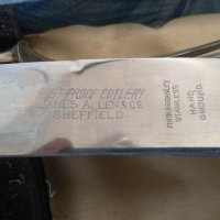 Комплект нож, вилица, масат James Allen Sheffield, снимка 5 - Антикварни и старинни предмети - 39526592