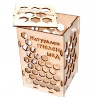 Ефектна кутия за буркан с мед "НАТУРАЛЕН ПЧЕЛЕН МЕД" , снимка 2 - За пчели - 37556668