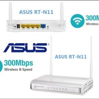 WiFi Рутер ASUS RT-N11  - 300 Mbit/s, снимка 1 - Рутери - 42026595