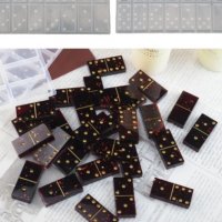 Домино Силиконов молд 2 части форма калъп изработка плочки от шоколад гипс смола, снимка 4 - Форми - 31215201