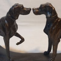 Метална статуетка ловни кучета  пойнтери, снимка 6 - Декорация за дома - 38582334