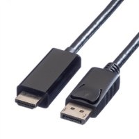 Кабел DisplayPort - HDMI 2м, 4K Черен Digital One SP01256 DP M към HDMI M, снимка 1 - Кабели и адаптери - 31438916