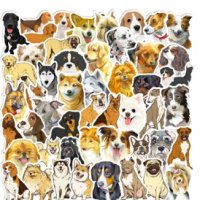 50 бр куче кучета породи самозалепващи лепенки стикери украса декор картонена торта ръчна изработка, снимка 5 - Други - 44376226