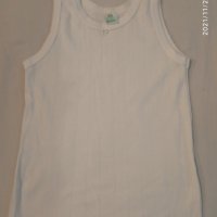 Бял памучен потник, снимка 1 - Детски тениски и потници - 34880746