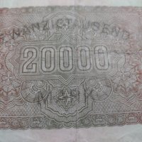 Райх банкнота-Германия- 20 000 марки / 1923 година- 17989, снимка 7 - Нумизматика и бонистика - 31015506