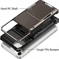 Нов Удароустойчив калъф за телефон с джоб за карти iPhone 14 / 14 Plus Айфон Защита , снимка 6 - Калъфи, кейсове - 38323049