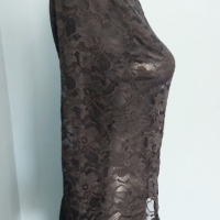 Дантелена еластична блуза "Neo noir" / сива дантела, луксозна категория , снимка 4 - Корсети, бюстиета, топове - 36575209