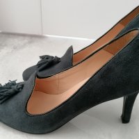Дамски велурени обувки, размер 35 , снимка 1 - Дамски обувки на ток - 34278174