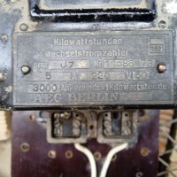 Стар немски електромер AEG-Berlin 1938г, снимка 4 - Антикварни и старинни предмети - 34872201