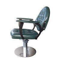 Луксозен фризьорски стол с копчета -  черен, петролнозелен или жълт, снимка 4 - Фризьорски столове - 37425619