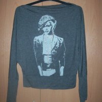 сива италианка блуза,S/M, снимка 1 - Блузи с дълъг ръкав и пуловери - 29733377