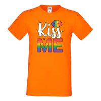  Мъжка тениска Kiss Me multicolor Прайд,Празник.Повод,Изненада, снимка 8 - Тениски - 37102936