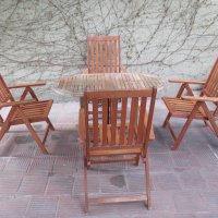 Скандинавско производство-  тиково дърво ,маса,стол, снимка 3 - Градински мебели, декорация  - 39577834