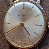 швейцарски позлатен часовник Magna, снимка 2 - Мъжки - 44145419