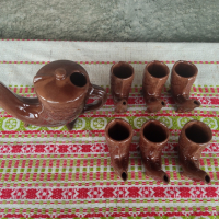 Керамичен сервиз за ракия "Хан Крум"., снимка 13 - Антикварни и старинни предмети - 44779884