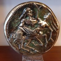 Антична бронзова монета, снимка 1 - Статуетки - 30270184