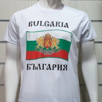 Нова национална мъжка тениска с трансферен печат България - знаме и герб, снимка 1 - Тениски - 28079899