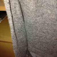 сив пуловер, с пайети, снимка 1 - Блузи с дълъг ръкав и пуловери - 42757149