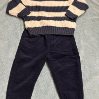 Джинси/дънки с пуловер ZARA, 92 (18-24), снимка 3 - Детски комплекти - 44708599