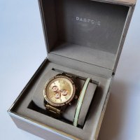 Луксозен часовник PARFOIS с кристали в комплект с гривна, снимка 2 - Дамски - 31305691