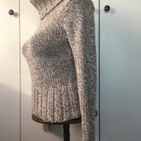 Пуловер Mexx S висока яка мляко с какао, снимка 3 - Блузи с дълъг ръкав и пуловери - 30662672