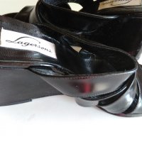 Елегантни кожени чехли LAGERSONS, Швеция, размер 37, снимка 3 - Дамски елегантни обувки - 29292489