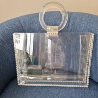 Прозрачна модерна чанта , снимка 8 - Чанти - 40321816