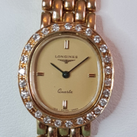 Златен 18 кт часовник с брилянти, снимка 1 - Дамски - 44715037