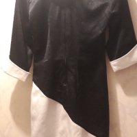 Уникална дамска къса рокля в черно и бяло, снимка 6 - Рокли - 42646693