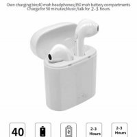 Безжични слушалки Блутут Bluetooth 5.0 i7S Wireless Earphones, снимка 7 - Bluetooth слушалки - 34145758