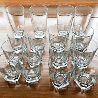 Комплект стъклени чаши - 16 части, снимка 1 - Чаши - 30865848