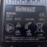 Oригинална Акумулаторна батерия DeWALT 18V XR 2.0Ah DCB183, снимка 8 - Други инструменти - 42316350